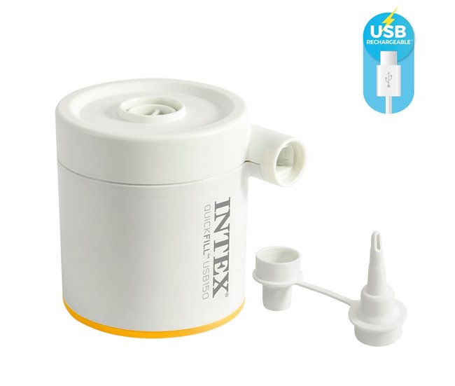 Colchão inflável individual TruAire Camping Matress c/inflador incluído INTEX Azul