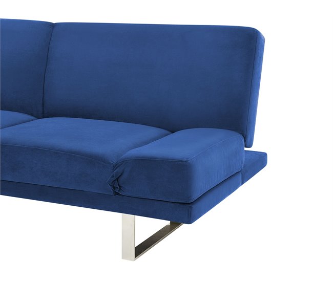 Beliani Sofá-cama Veludo YORK Areia