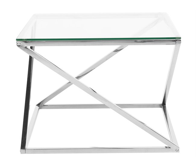 Beliani Mesa de centro BEVERLY 60x60 Cinza