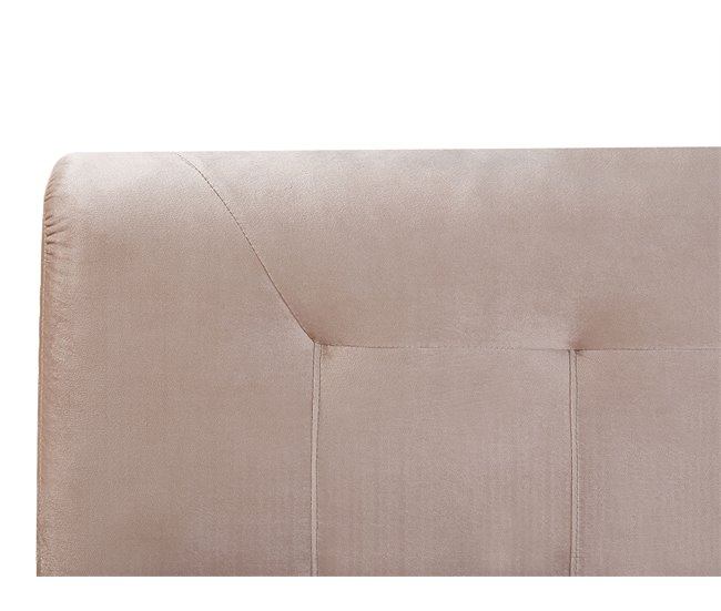 Beliani Cama continental Terciopelo MARQUISE 171x213 Cinza
