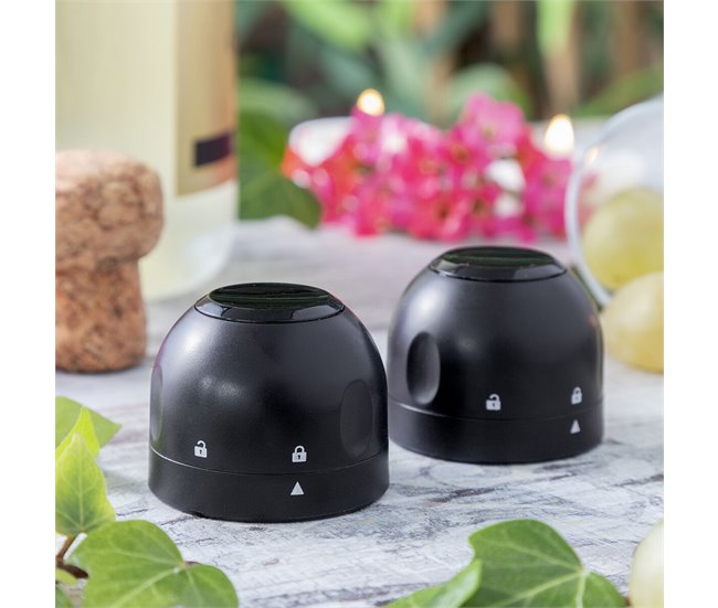 Conjunto de Tampas para Champanhe Preto