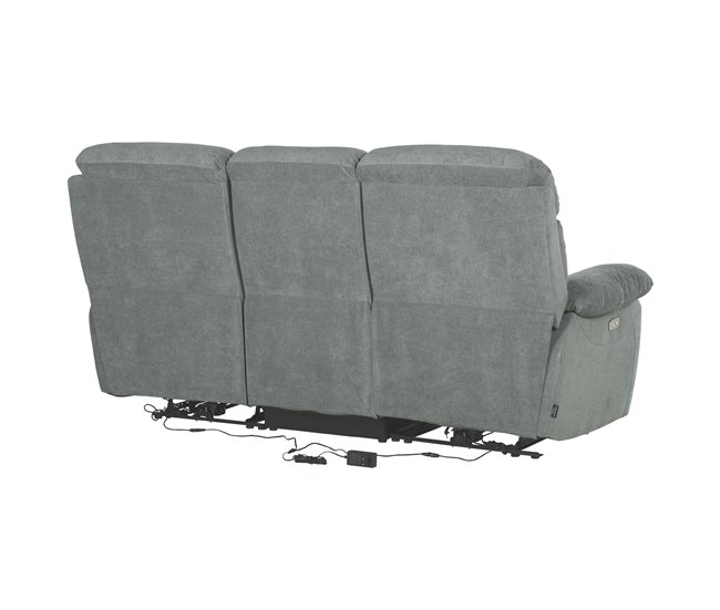 Sofá 3 lugares 2 assentos relax elétricos ESPRIT Verde