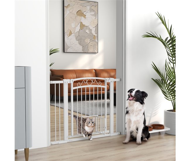 Barrera de Segurança para Cães Acero e PA PawHut Branco