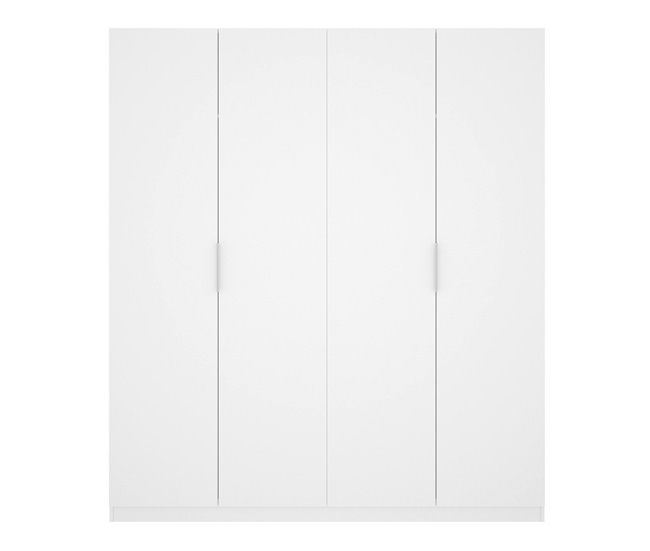 Guarda-roupa grande com efeito de madeira Branco