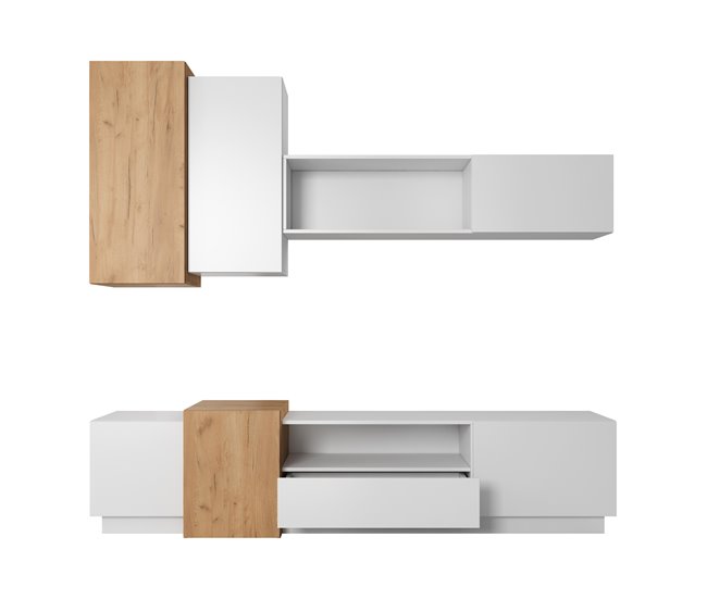 ARMÁRIO PAREDE 3D 220 Branco