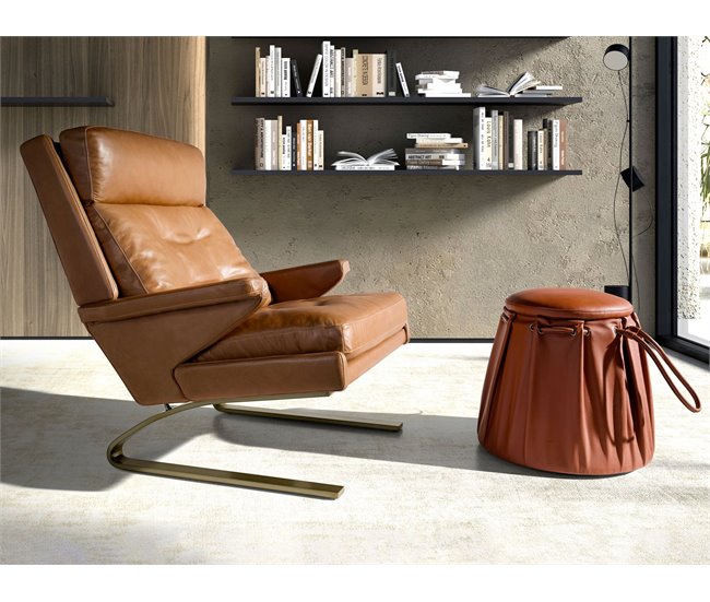 Poltrona de couro Camel Camel