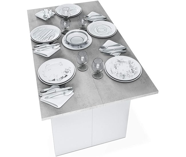 Mesa de cozinha extensível ANNA Cimento