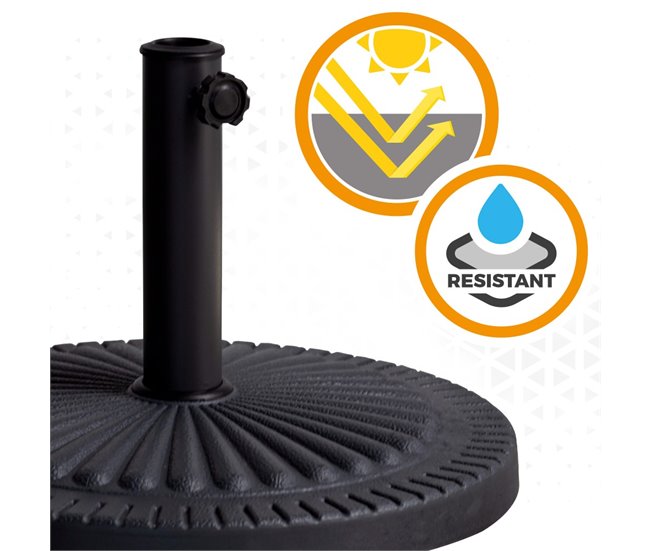 Base de guarda-chuva em poliresina Aktive Garden circular Preto