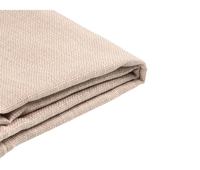 Beliani Cama com estrado Poliéster FITOU 150x214 Areia