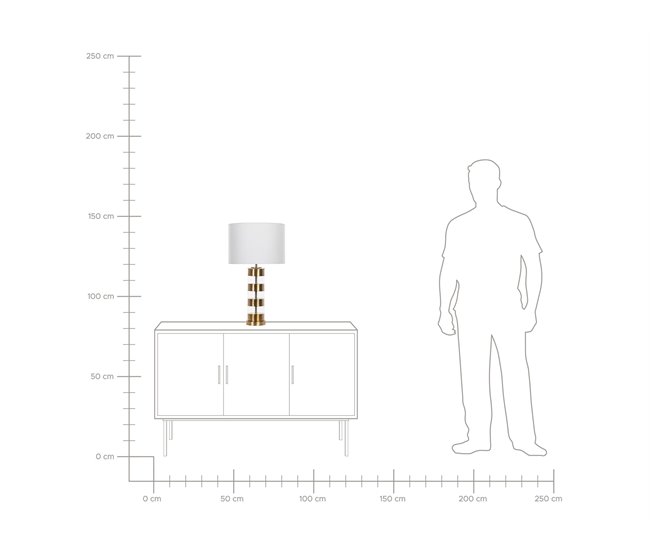 Beliani Candeeiro de mesa BEATTON Dourado