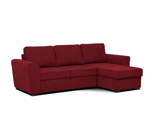 Chaise longue com cama ASTON Vermelho
