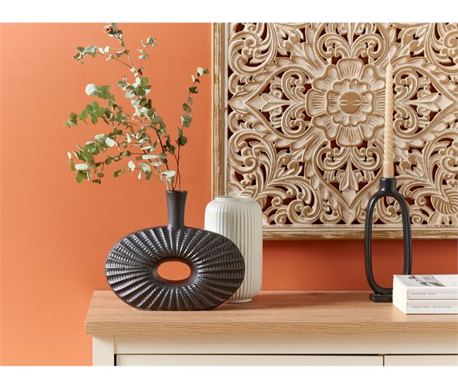 Beliani Jarrón decorativo ARWAD Preto
