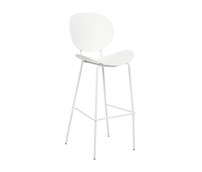 Beliani Silla de bar SHONTO Branco