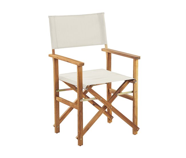 Beliani Cadeira de jardim CINE Branco/ Bege
