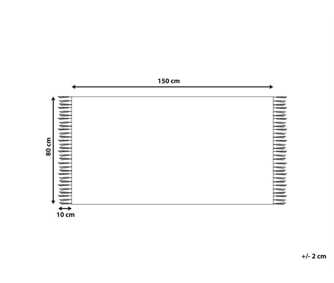 Beliani Entrelaçado TOZAKLI 80x150 Multicor