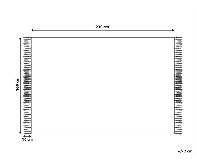 Beliani Entrelaçado SAHBAZ 160x230 Multicor