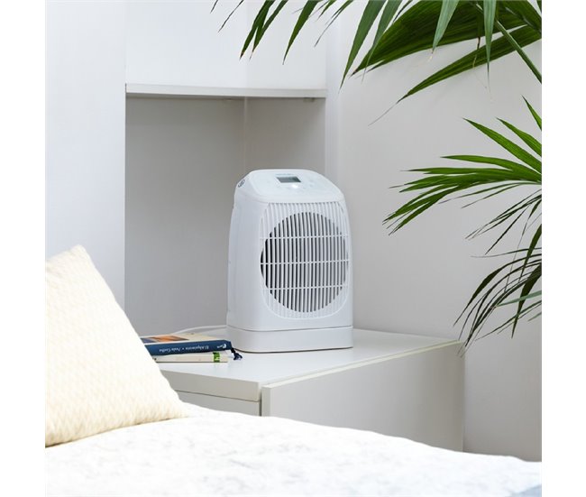 Cecotec Termoventilador com 2000 W, oscilação, ecrã, temporizador, 2 níveis de potência e 3 modos de funcionamento. Branco