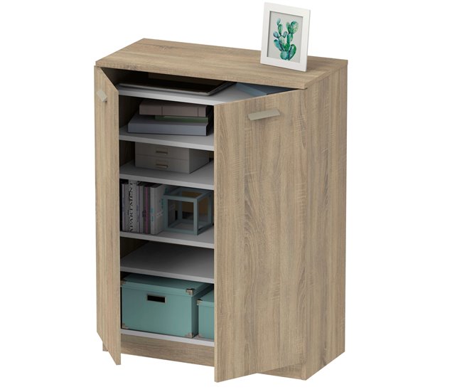 Sapateira auxiliar multiuso para corredor Madeira Clara