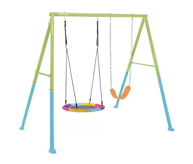 Balanço infantil com ninho INTEX Azul/ Verde