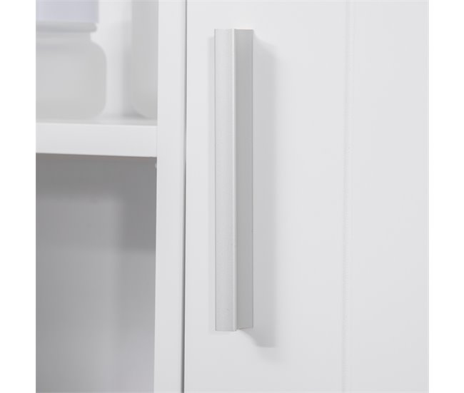 Armário Casa de Banho com Espelho MDF e Vidro kleankin 54 Branco