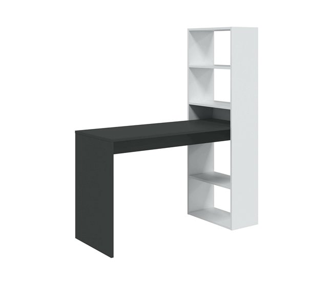 Mesa com efeito de madeira 120x50 Branco/cinza