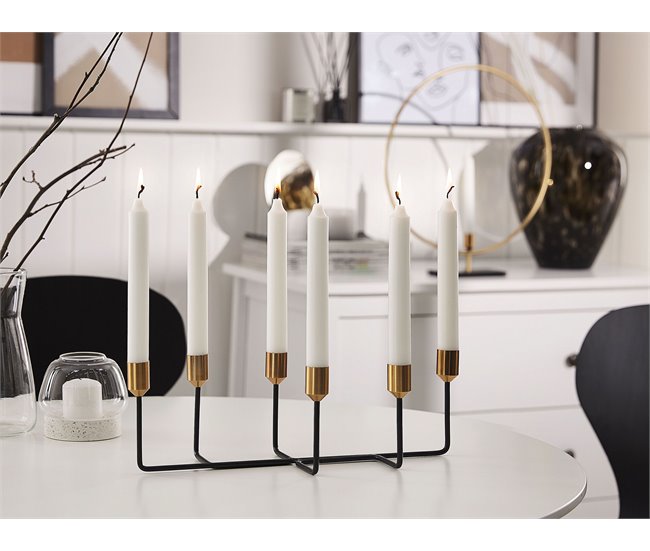 Beliani Candelabro BANGKA Preto