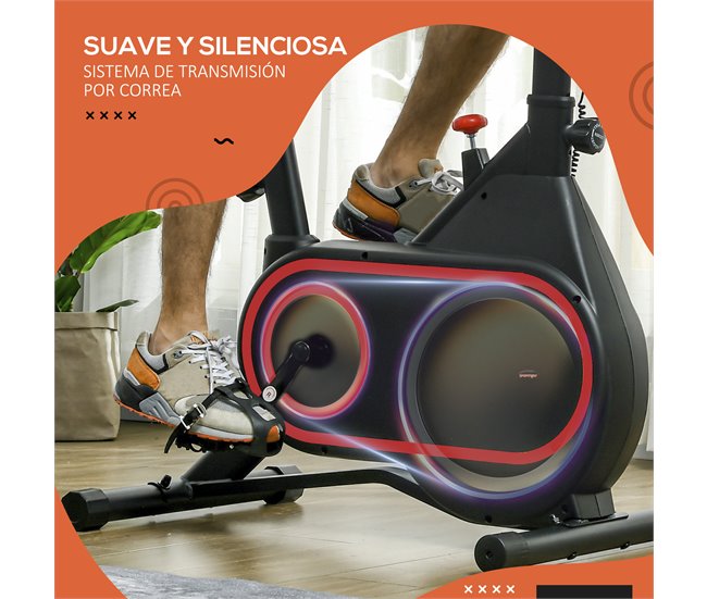 Bicicleta Estática Aço e Polietileno SPORTNOW Vermelho