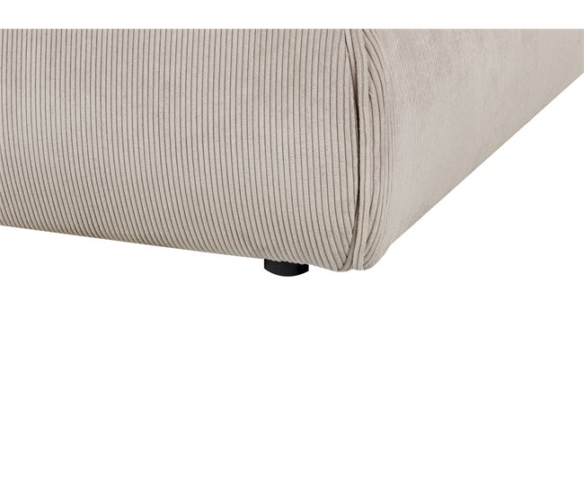 Beliani Cama com estrado Bombazine VINAY 176x233 Bege