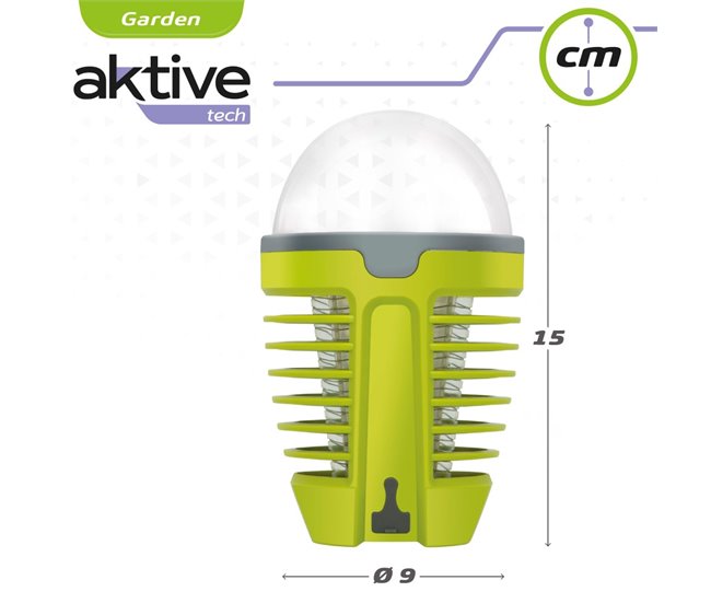Lâmpada UV Mosquito Killer com Luz Noturna LED Aktive Verde