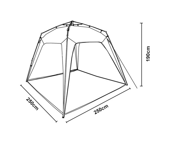 Barendrecht Gazebo de jardim LED com módulo solar 250x250 Azul