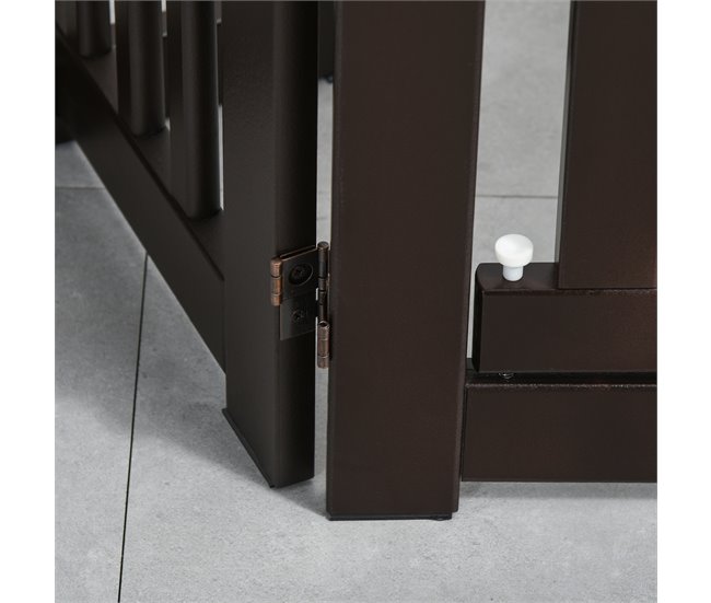 Barreira de Segurança Cães MDF PawHut Castanho