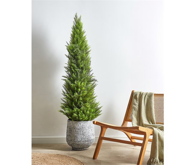 Beliani Planta artificial CEDAR TREE Verde