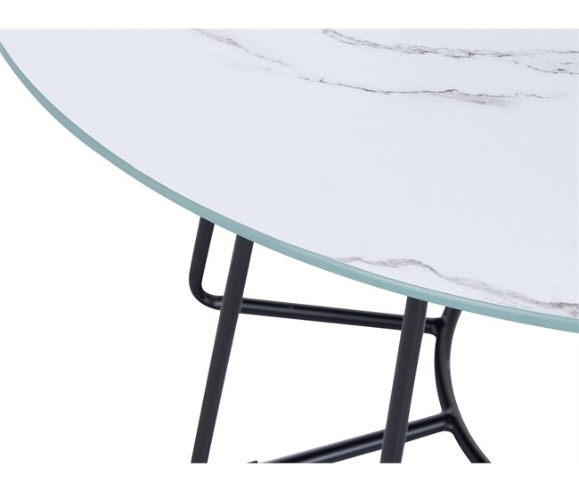 Beliani Mesa de centro BERNIE 80x80 Branco