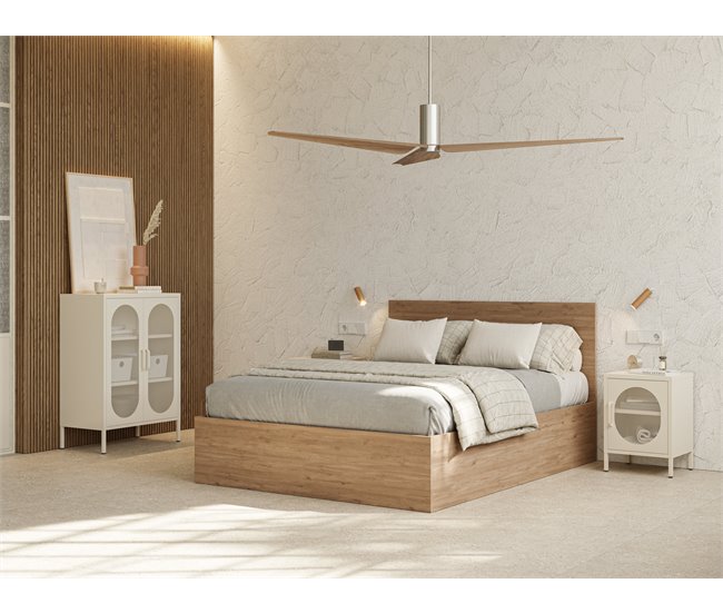 Mesa de cabeceira DIORA 60x40x35cm 1 porta Creme