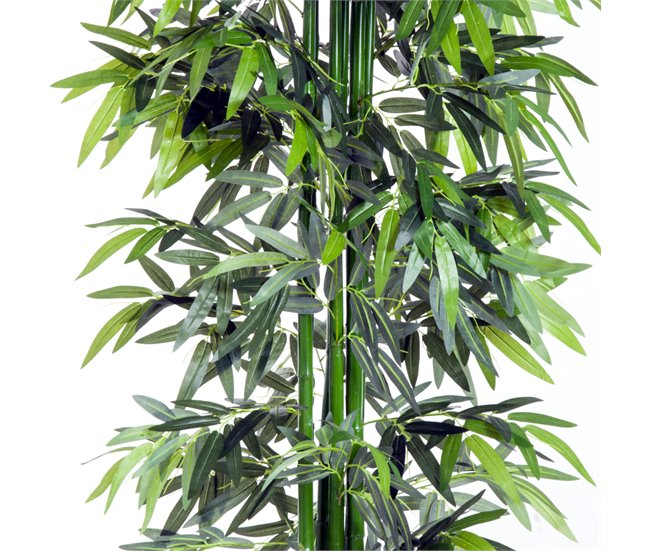 Bambú Artificial PE e cimento Outsunny Verde