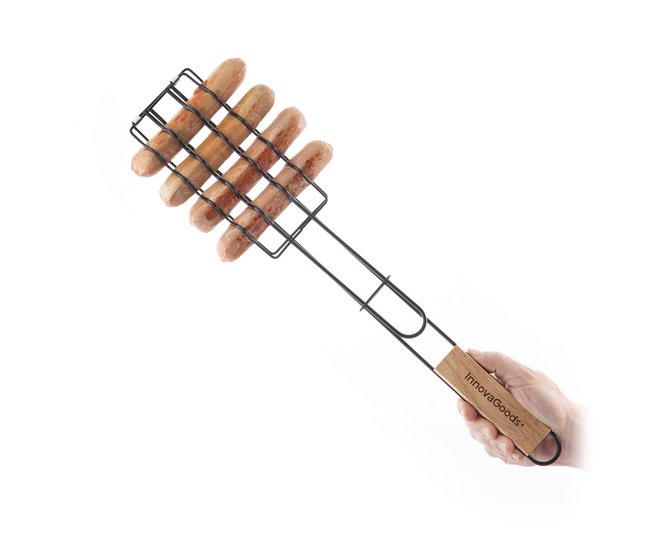 Grelha de Churrasqueira para Salsichas Preto