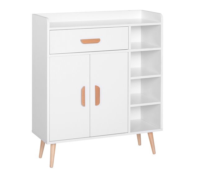 Armário Particle Board HOMCOM, casa - móveis de armazenamento 80 Branco