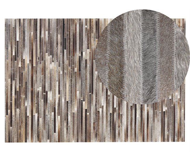 Beliani Patchwork TUZLUCA 140x200 Castanho