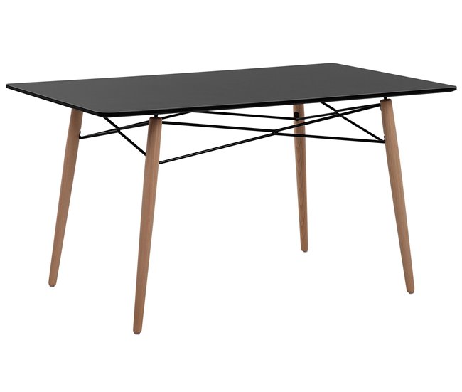 Beliani Mesa de comedor BIONDI 80x140 Preto