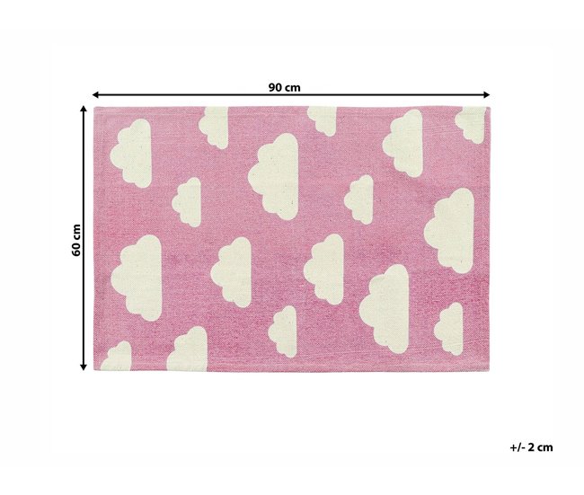 Beliani Alfombra para niños GWALIJAR 60x90 Rosa
