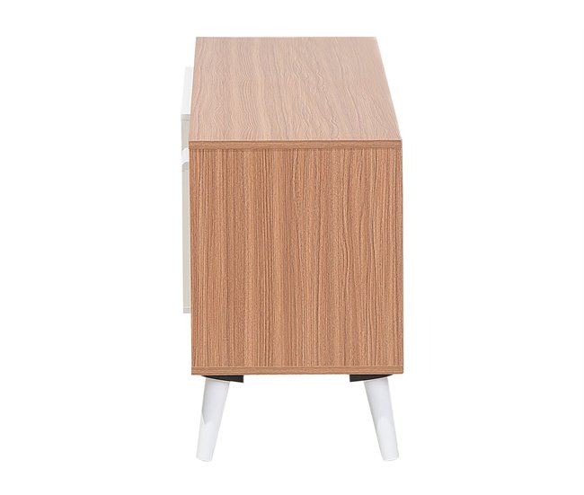 Beliani Mesa de TV ALLOA 180 Branco