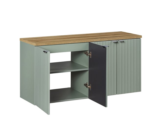 Móvel de lavatório Móvel de lavatório de 4 portas Verde Jade Verde