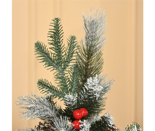 Árvore de Natal PVC, PE, Aço HOMCOM, casa - natal Verde