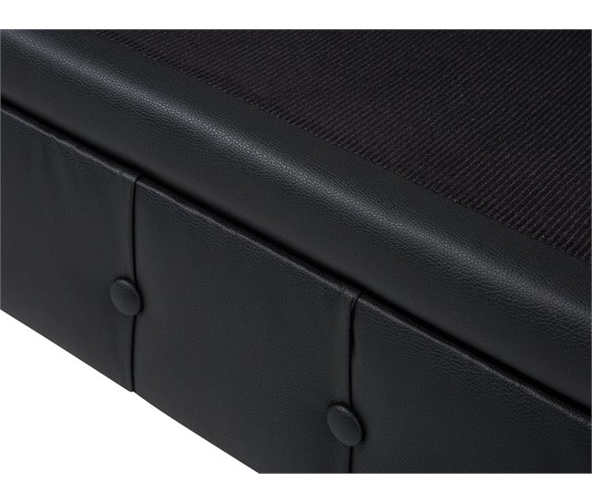 Beliani Poltrona CHESTERFIELD Preto