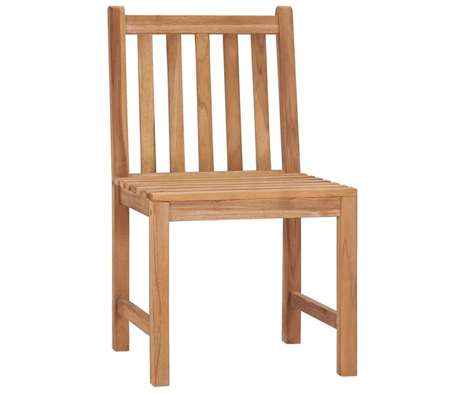 Lote de 8 cadeiras de jardim - cadeiras de exterior madeira de teca maciça