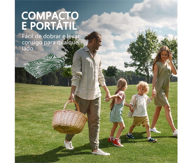 Tapete de Exterior Polipropileno Outsunny Verde