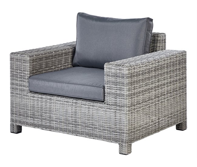 Beliani Conjunto lounge TEGLIO Cinza Escuro
