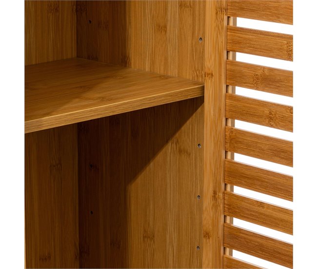 Coluna de Banheiro Sicela - Móveis de Bambu 2 Portas Castanho