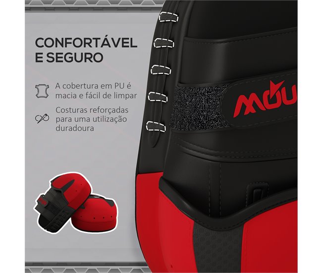Plastrons de Boxe PU, EVA, nylon e PP SPORTNOW Vermelho
