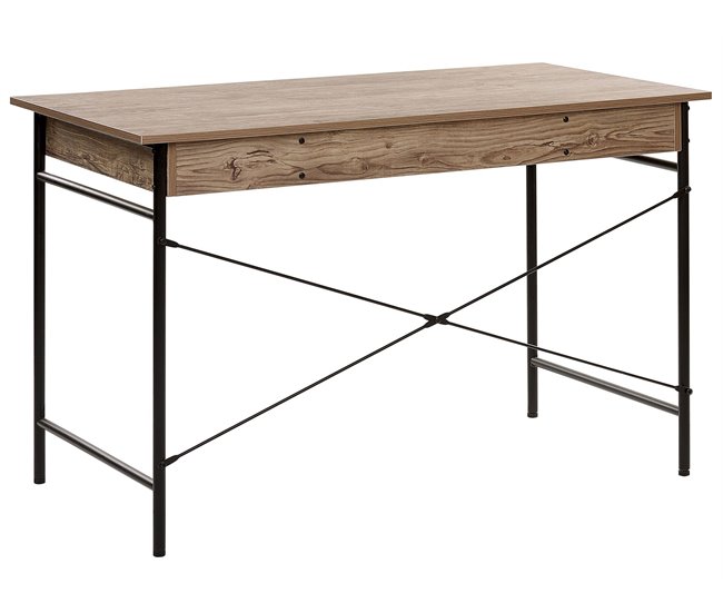 Beliani Secretária CREEK 120x60 Cinza Escuro